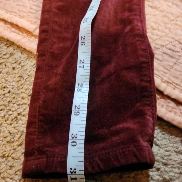 𝅺adriano Goldschmied Ruby Red Velvet Farrah Skinny Size 26 - Picture 6 of 7